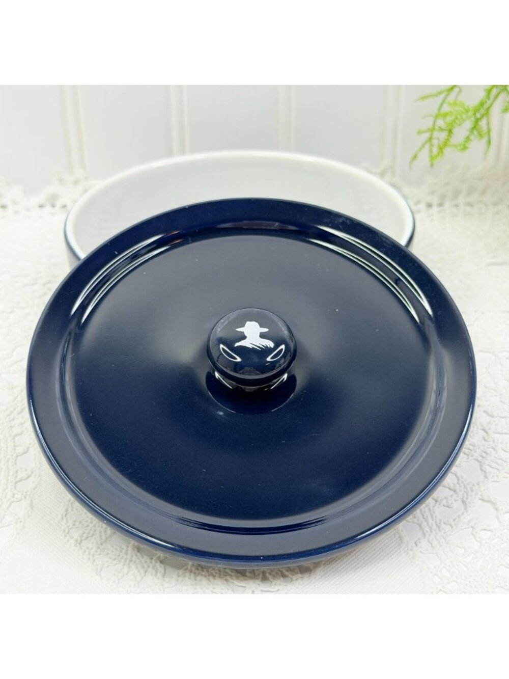 Don Julio 1942 Tequila Salt Rimmer Dish w/Lid Blue White Aztec Design 5.5" Bar - Picture 6 of 10